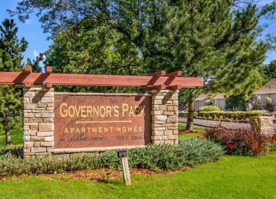 Property Entrance Sign at Governor's Park, Colorado, 80525